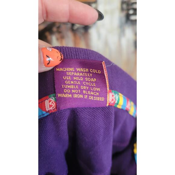 Vintage Brooklyn Xpress Polo Shirt XXXL Purple Embroidered BX Logo Hip Hop... - Picture 4 of 10